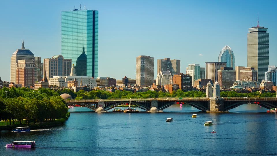 The iconic skyline of Boston, Massachusetts